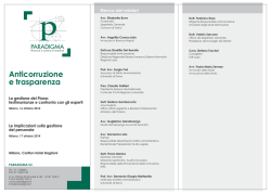 Anticorruzione e trasparenza