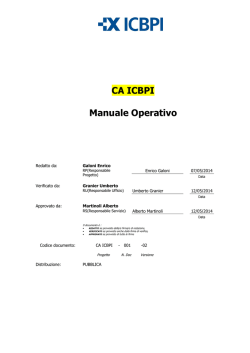 Manuale Operativo - Istituto Centrale delle Banche Popolari Italiane