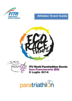 Athletes Guide 2014 Iseo ITU World Paratriathlon Event vers