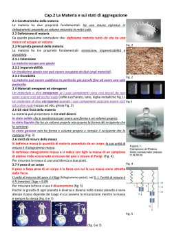 La Materia e suoi stati di aggregazione