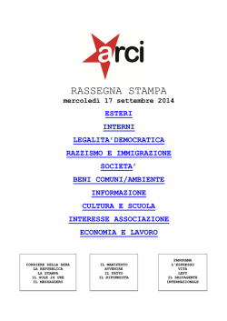 RASSEGNA STAMPA