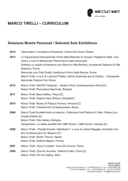 MARCO TIRELLI &ndash; CURRICULUM