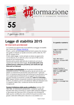 n&deg; 55 del 7 gennaio 2015