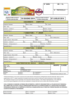 Scheda Iscrizione - Scuderia Etruria