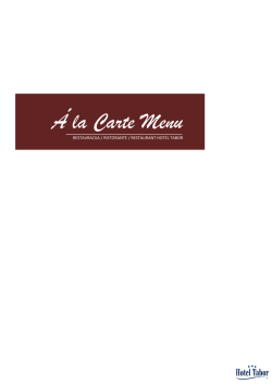 A la carte (pdf)