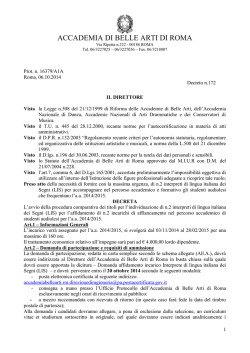 Bando interprete di lingua italiana dei segni A.A. 2014-2015