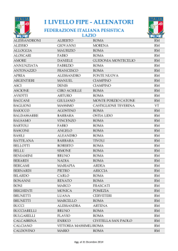LAZIO &ndash; Allenatori (I Livello)