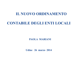 Il nuovo ordinamento contabile degli enti locali