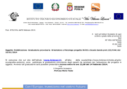 Graduatorie provvisorie Orientatore e Psicologo