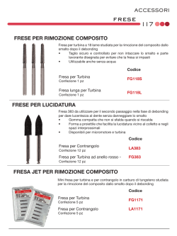frese per rimozione composito frese per lucidatura fresa jet