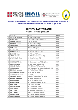 Elenco iscritti - Sicurezza a scuola