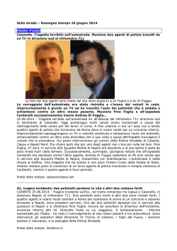 Leggi la rassegna del 26 giugno