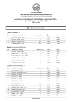 Dipartimento di Economia - Universit&agrave; degli Studi di Foggia
