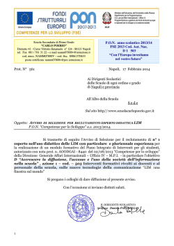 scarica bando - Scuola Carlo Poerio
