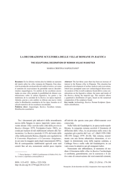 la decorazione scultorea delle villae romane in baetica