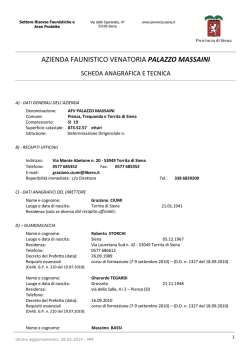 AZIENDA FAUNISTICO VENATORIA PALAZZO MASSAINI