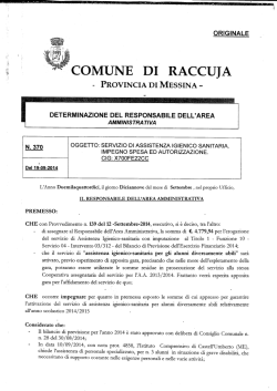 COMUNE DI RACCUJA