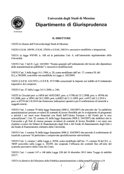 Dipartimento di Giurisprudenza - Universit&agrave; degli Studi di Messina