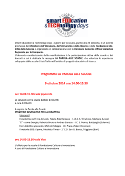 programma della manifestazione