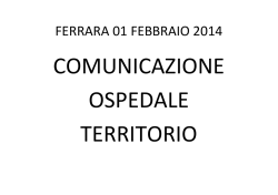 Comunicazione tra ospedale e territorio-Di Lascio