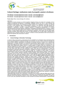 Cultural Heritage: restituzione reale di prospetti e