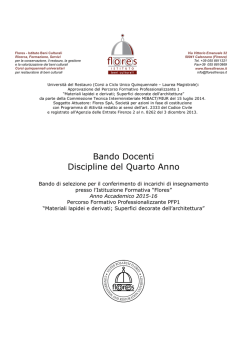 Bando Docenti Discipline del Quarto Anno