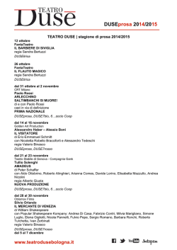 stagione crono DuseProsa 2014/15