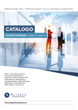 Catalogo Altalex Formazione (Ottobre 2014