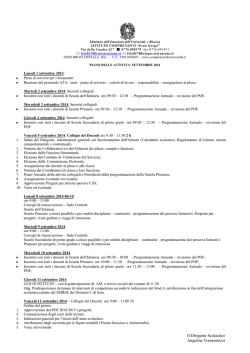 Il Dirigente Scolastico Angelina Tramontozzi