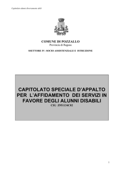 capitolato lotto 1 - Comune di Pozzallo