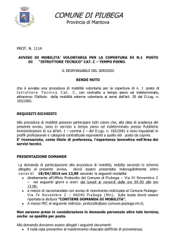avviso mobilita  - Comune di Piubega