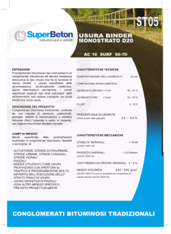 CONGLOMERATI BITUMINOSI TRADIZIONALI