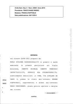 Corte di Cassazione - copia non ufficiale