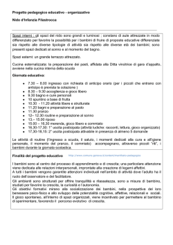 Progetto pedagogico educativo