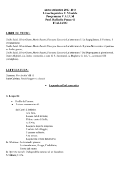Anno scolastico 2013-2014 Liceo linguistico E. Montale Programma