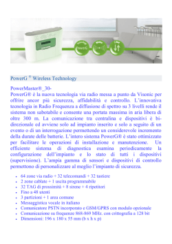 PowerG&reg; &egrave; la nuova tecnologia via radio messa a punto da Visonic