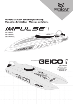 Owners Manual &bull; Bedienungsanleitung Manuel de l