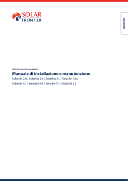 Manuale di installazione e manutenzione