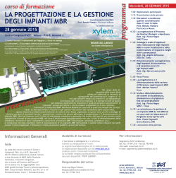 La progettazione e la gestione degli impianti mbr