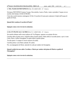 Prova II 12&deg; web - Rally Matematico Transalpino