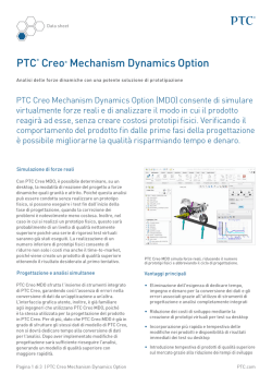 PTC&reg; Creo&reg; Mechanism Dynamics Option