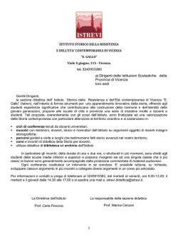 Progetti e proposte didattiche 2014-15