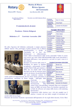 6 Novembre 2014 - Rotary Club Marina di Massa Riviera Apuana