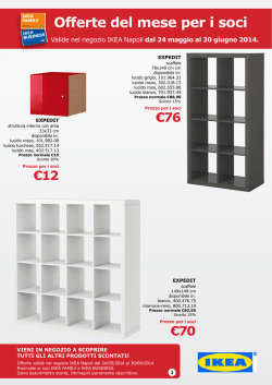 Offerte del mese per i soci