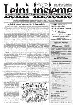 N.150, ottobre 2014 - Parrocchia di Leini