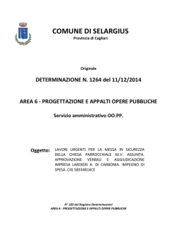 Determinazioni - Comune di Selargius