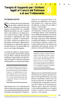 terapia di supporto per i sintomi legati al cancro del