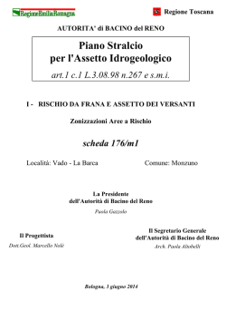 Scheda 176/m1 Vado-La Barca - Ambiente