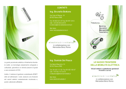 LE NUOVE FRONTIERE DELLA MOBILIT&Agrave; ELETTRICA CONTATTI