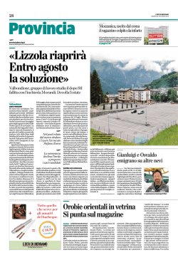 Lizzola vuole riaprire - Comprensorio, se ne riparla?